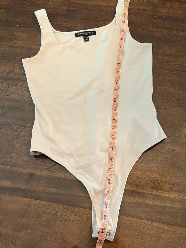 Banana Republic Women’s Square Neck Nude Beige Sleeveless Bodysuit Size XXS - Image 7