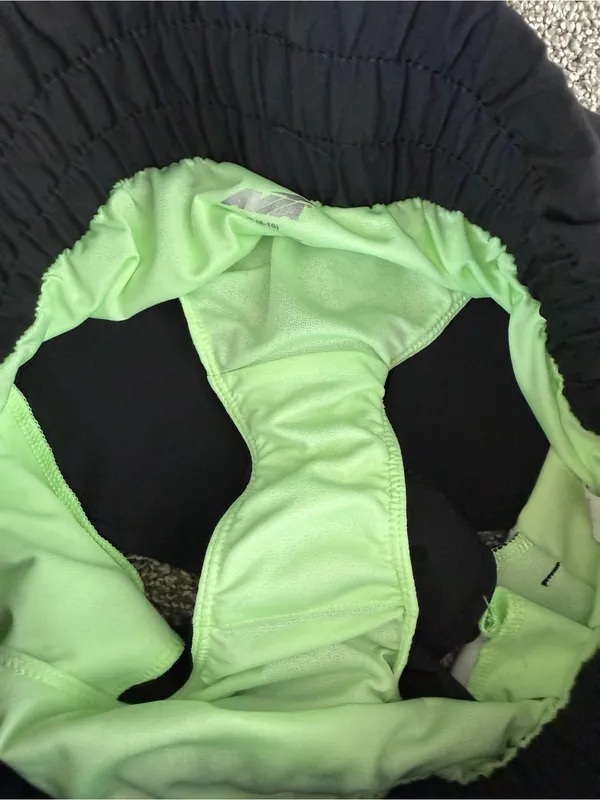 Avia Women’s M 8-10 Black Neon Green Colorblock Running Athletic Shorts - Image 3