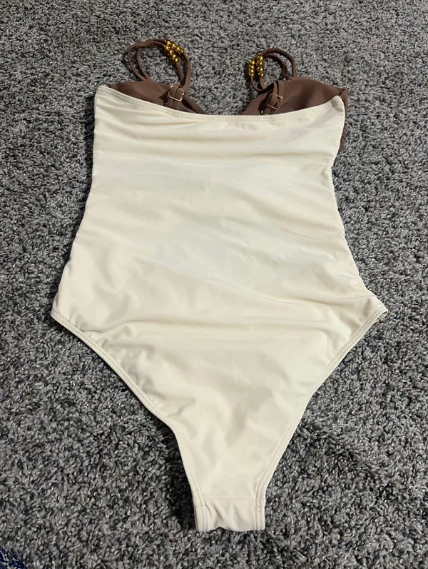 B2prity One Piece Swimsuit for Women Cutout Monokini Color Block Bathing Suit Ruched Sexy Swimwear - Image 7