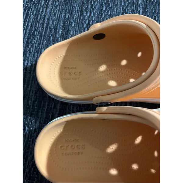 Crocs Iconic Comfort Bayaband Clogs Orange Womens Size 7 - Image 6