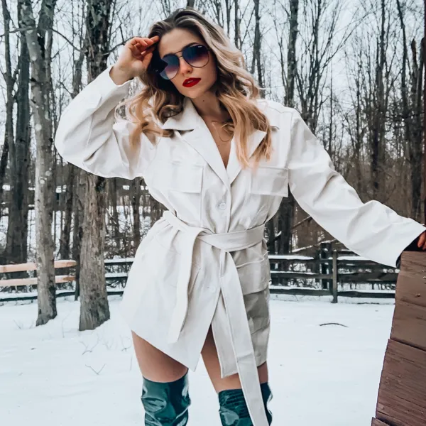 LIONESS White long-sleeve blazer dress - Image 6