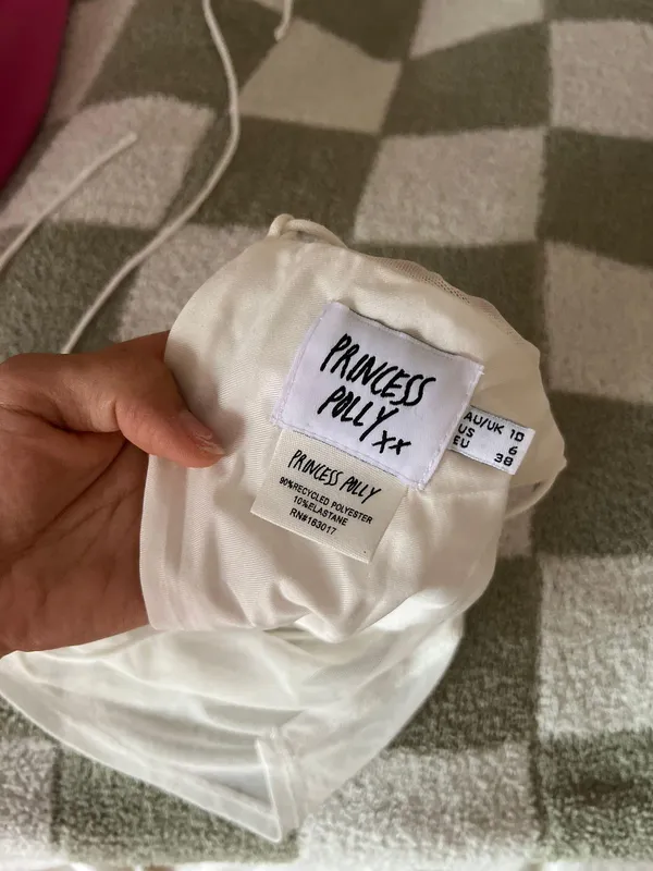 Princess Polly White Backless Tie Top - Image 7