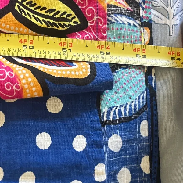 Tabitha Brown for Target Blue Floral Polka Dot Maxi Dress Cotton Tropical Size 4 - Image 10