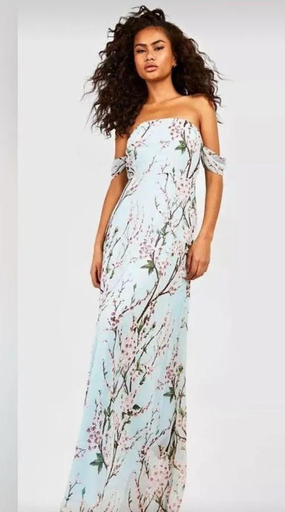 Jessica off shoulder floral maxi - Image 4