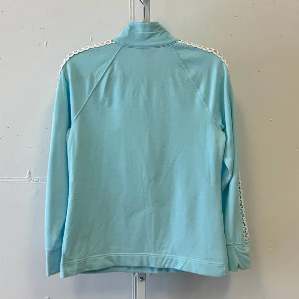 Lilly Pulitzer Skipper Popover Pullover with Crochet Lace Sleeve Detail‎ Small - Image 6