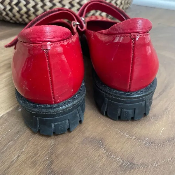 Ramon Tenza Red Patent Leather Mary Jane Lug Sole $250 7 - Image 6