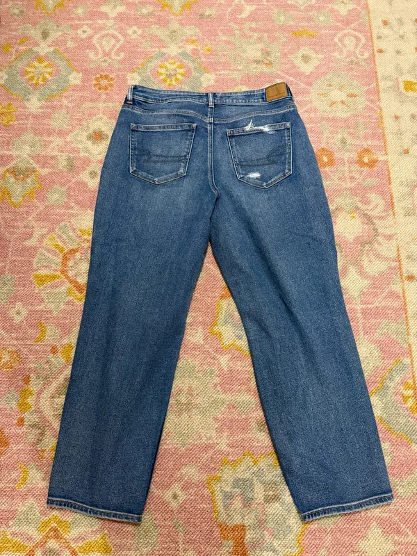 American Eagle Stretch Mom Straight Jeans - Image 6