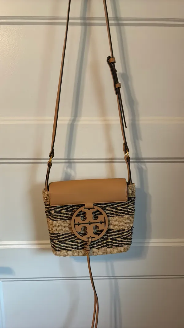 Tory Burch Miller Rattan Leather Purse - Image 5