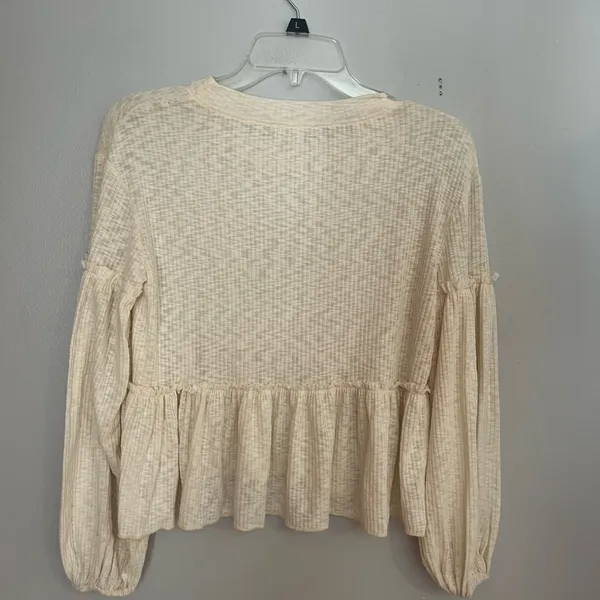 Altar'd State Cream Textured‎ Blouse - Image 2