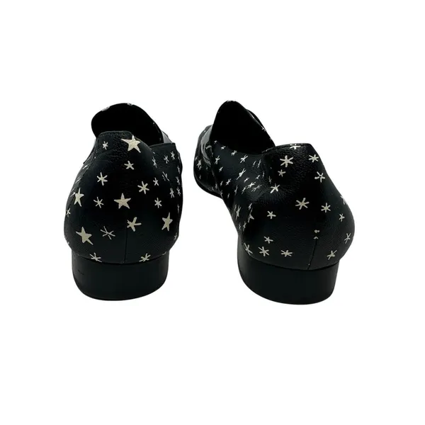 Diane von Furstenberg Lafayette Star‎ Leather Loafers Black Size US 9.5 - Image 5