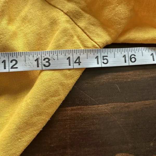 FARM RIO Midriff Dress Size S Yellow Puff Sleeve Off Shoulder Knotted Boho - Image 14