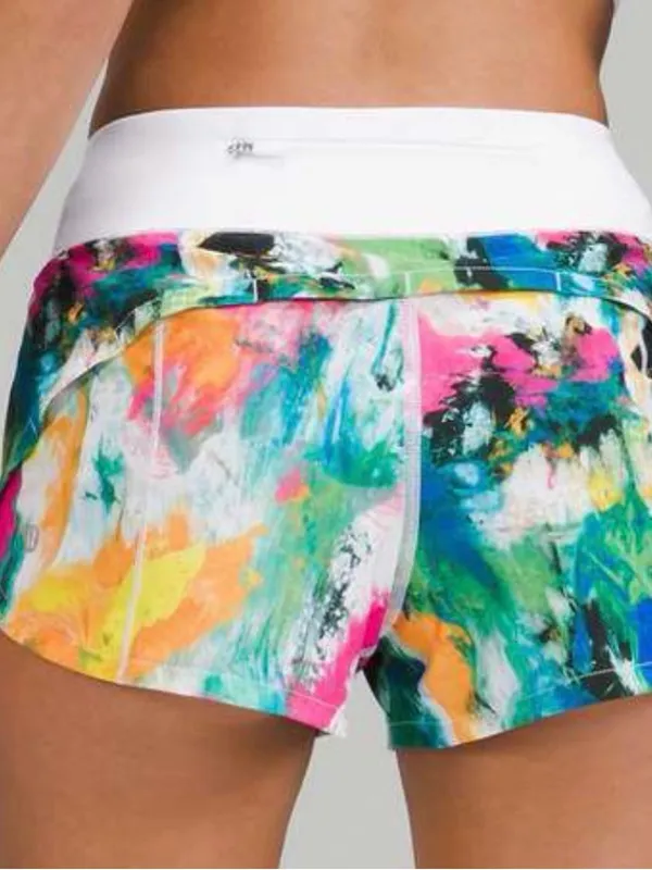Lululemon Speed Up Low-Rise Lined Short 2.5" No Limits White Multi / White - Image 2