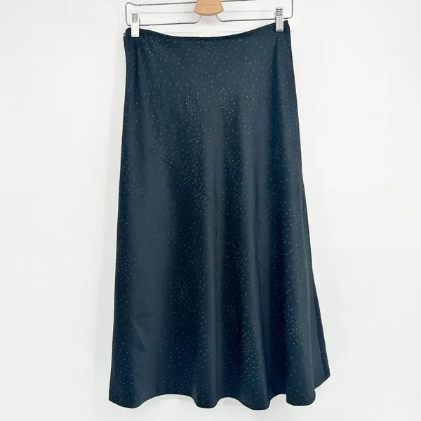 NWT White House Black Market‎ Womens Black Silver Glitter Starburst Midi Skirt 4 - Image 8