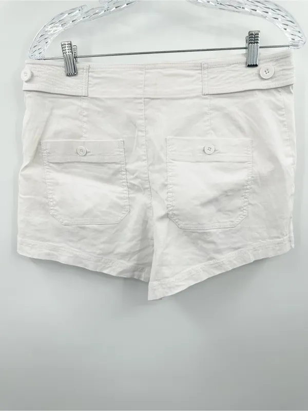 Anthropologie Maeve Colette Sailor High-Rise Shorts White Size 8 - Image 4