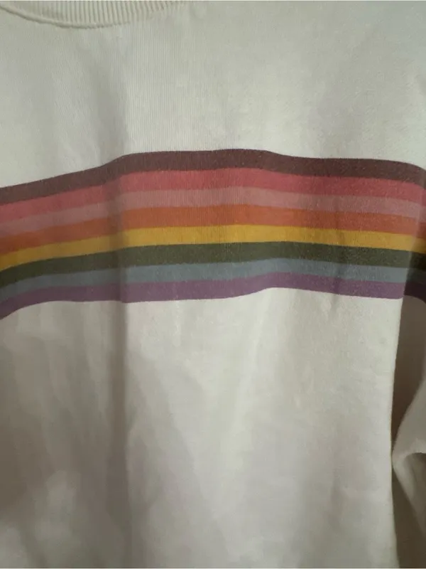 MARINE LAYER Anytime Rainbow Stripe Sweatshirt - Image 3