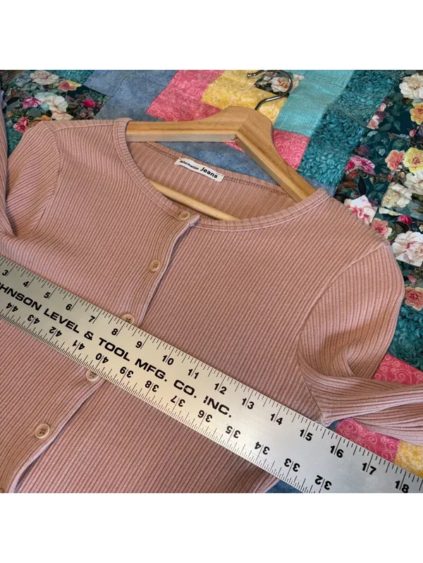Reformation Jeans $148 Womans Small ribbed button-front crop top Summer Shirt - Image 10