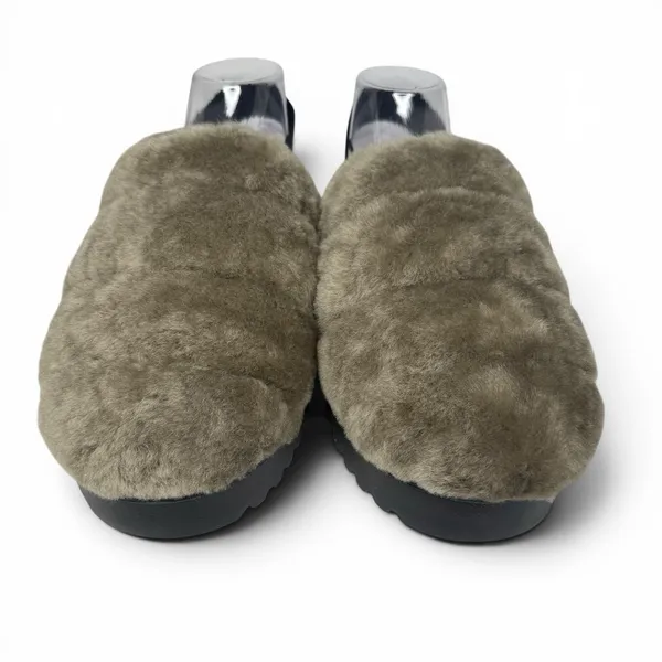 New UGG Super Fluff Slippers Sz 11 Logo Strap Shoes 1121751 Australian Lambs Fur - Image 3