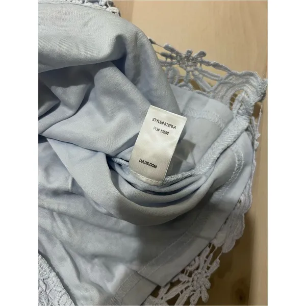 Lulus NWT Women Small Powder Baby Blue Lace Mini Dress Romantic Dainty Coquette - Image 8