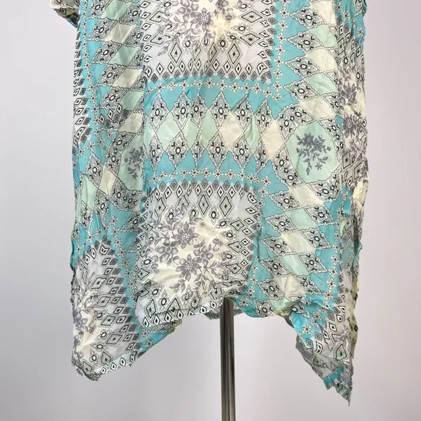 NWOT Johnny Was Arroyo Ice Floral Paisley Long Tunic Shirt Blouse Size L - Image 8