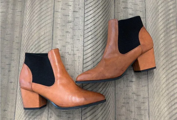 BAMBOO Brown Ankle Booties - Image 5