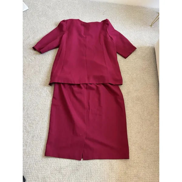 Vintage 90s Classic Apparel Ltd. 2-Piece Skirt Suit – Built-in‎ Floral Vest 20WP - Image 3
