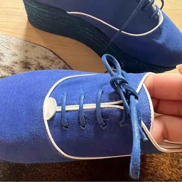 Missoni Blue Lace Up‎ Espadrille Platform Shoes Women’s Size 6 - Image 10