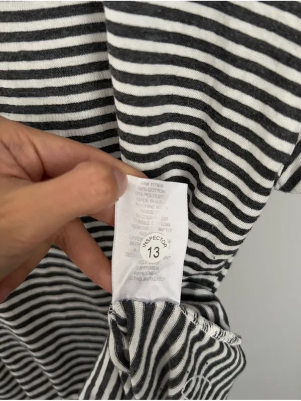 Frank & Eileen XS Theo Perfect Tee Grey White Tee Dolman Relaxed - Image 3