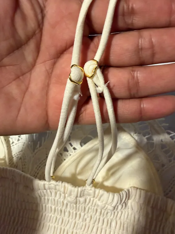 Anthropologie Cream Lace Bandeau Bralette - Image 7