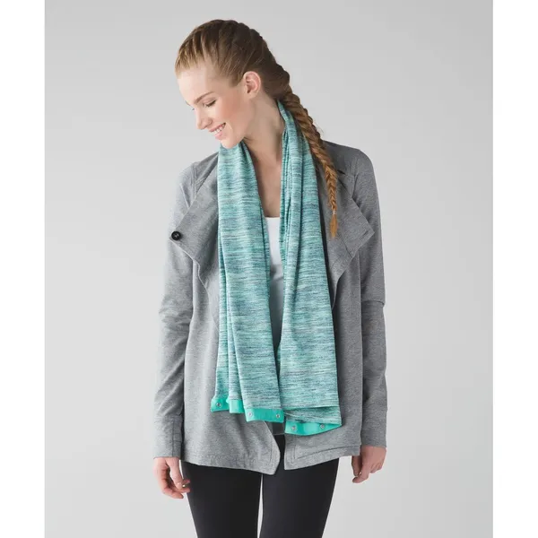Lululemon Vinyasa Scarf‎ *Rulu Space Dye Camo Alberta Lake Fresh Teal Infinity - Image 3