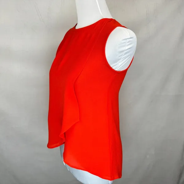 Zara Woman Tank Top Sz XS Red Faux Wrap Sleeveless - Image 2