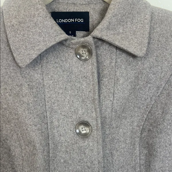 London Fog Women's Classic Gray Pea Coat Size‎ S - Image 8