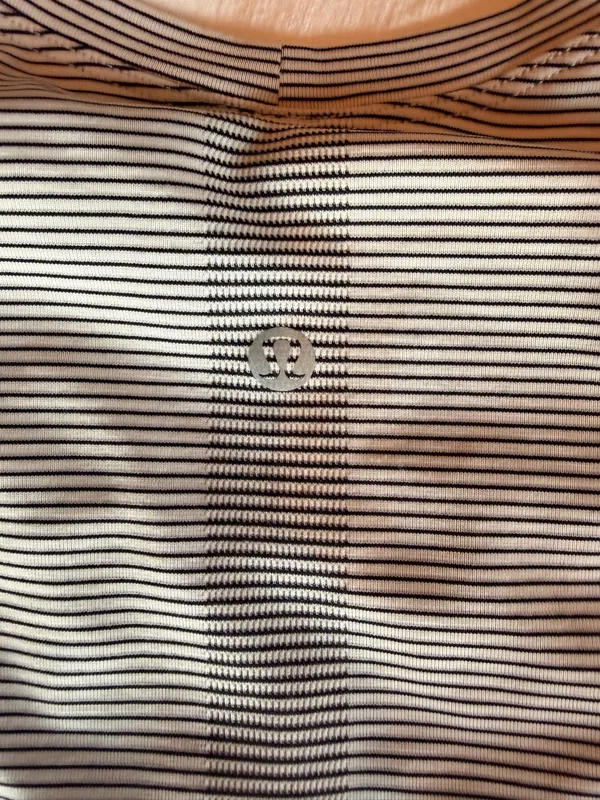 Lululemon Size 12 Striped Long Sleeve Running Top Still Your Mind Gray - Image 4