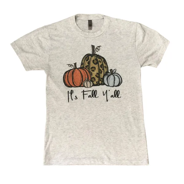 Next Level "It's Fall Y'all" (XS) Pumpkin Autumn Halloween Thanksgiving Printed Tee - Image 8