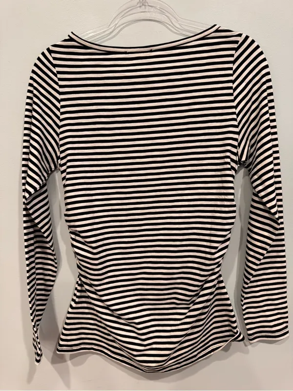 NWT Madewell Ruched Crewneck Long Sleeve Tee Soft Slub - Image 7