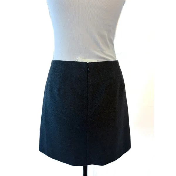 J.Crew Mini Skirt | Wool Blend Lined Button Detail | Size 0 NWT - Image 3