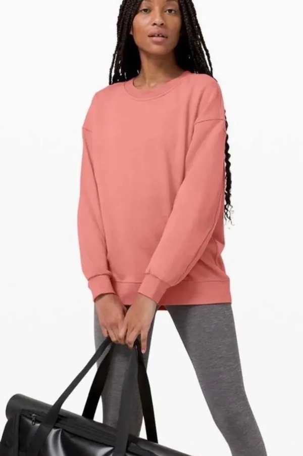 Lululemon Perfectly Oversized Scuba Crewneck Pullover Brier Rose - Image 3
