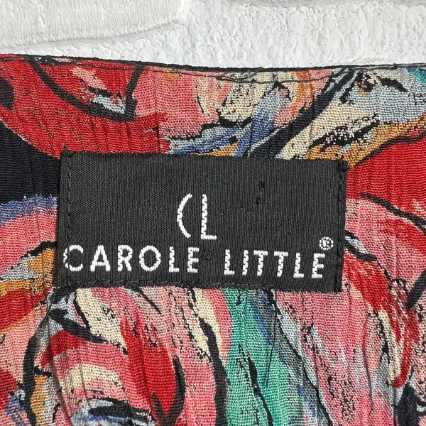 Carole Little Cardigan Jacket M Moulin Rouge Can Can Dancer Floral Rosette Artsy - Image 13