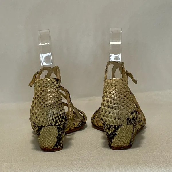 Women’s Jimmy Choo Snakeskin Wedge Sandals size 37 - Image 6