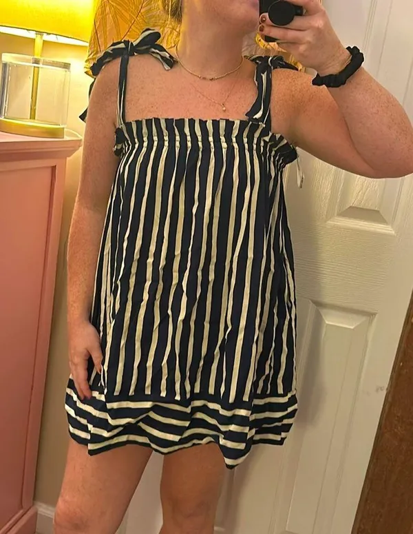 Faithful The Brand Ocean Dip Dress in Mazur Stripe Print - Image 3