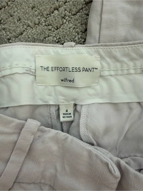 Aritzia Wilfred The Effortless Pant London Grey Linen Lyocell Wide Leg Size 4 - Image 9
