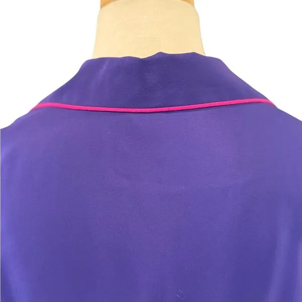 Amanda Uprichard Silk Faux Wrap Knee Length Dress Size Medium - Image 5