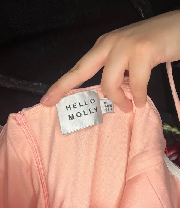 Hello Molly Light Pink Embellished Spaghetti Strapped Lined Mini Dress - Image 5