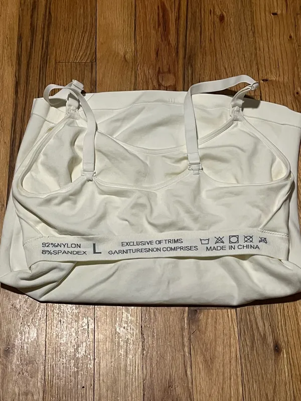 Large White/Cream Seamless Nursing Camisole - Like New - Image 5