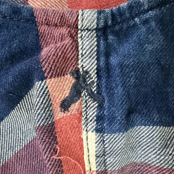American Eagle Boyfriend Fit Shirt Womens XL Plaid Snap Button Western Cowgirl - Image 11