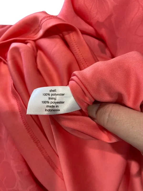 Lane Bryant Midi Faux Wrap Dress Coral Size 18 Summer Wedding Special Occasion - Image 4