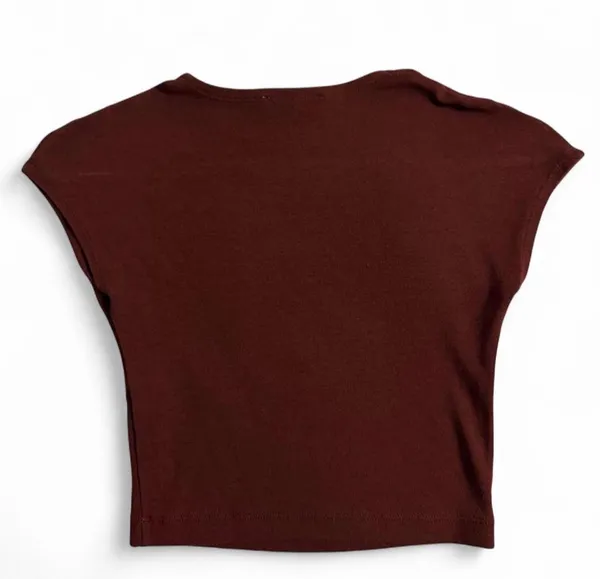 Burgundy Zara Baby Tee - Image 2