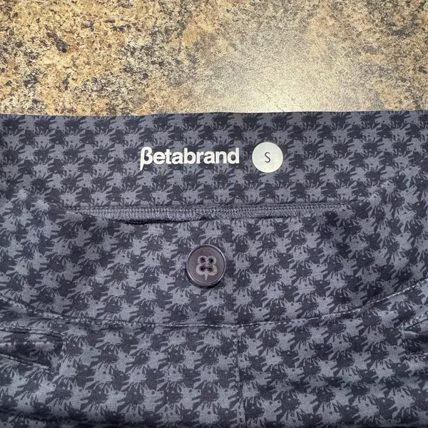 Betabrand Dress Pants Howlstooth Pull On Y2K Business Casual Stretchy Blue Small - Image 2