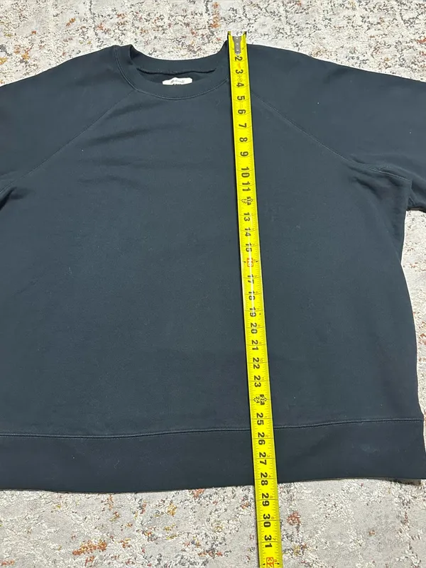 MADEWELL crew neck black sweatshirt size 2X 100% cotton oversized - Image 7