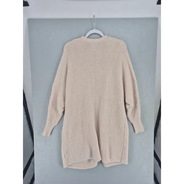 Sincerely Jules Womens Cardigan Beige Popcorn Knit Oversized‎ Pocket Small - Image 3