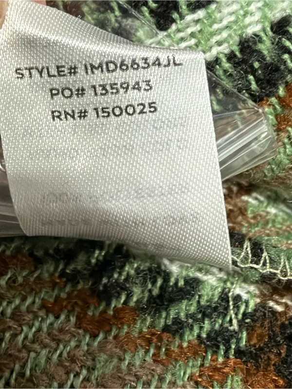Lulus Women’s Sit Fireside Green Plaid Shacket Size XS - Image 7